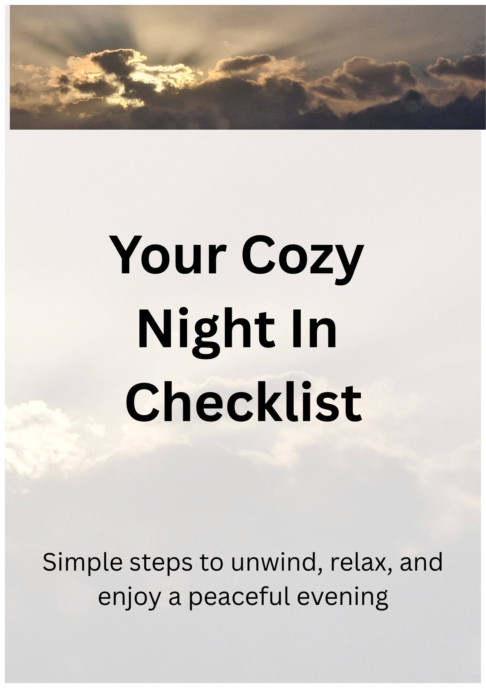 Cozy Night In Checklist