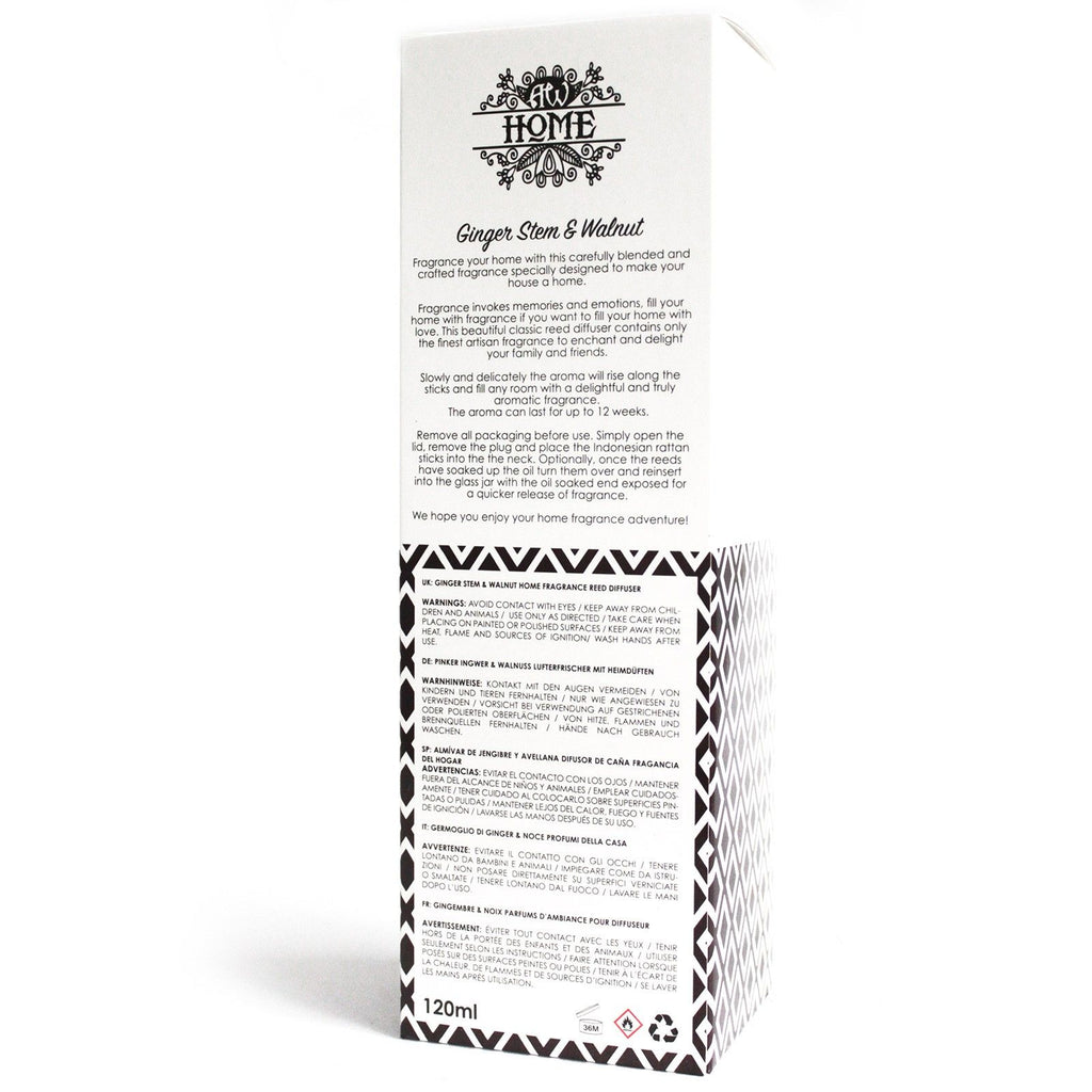 120ml Reed Diffuser - Ginger Stem & Walnut