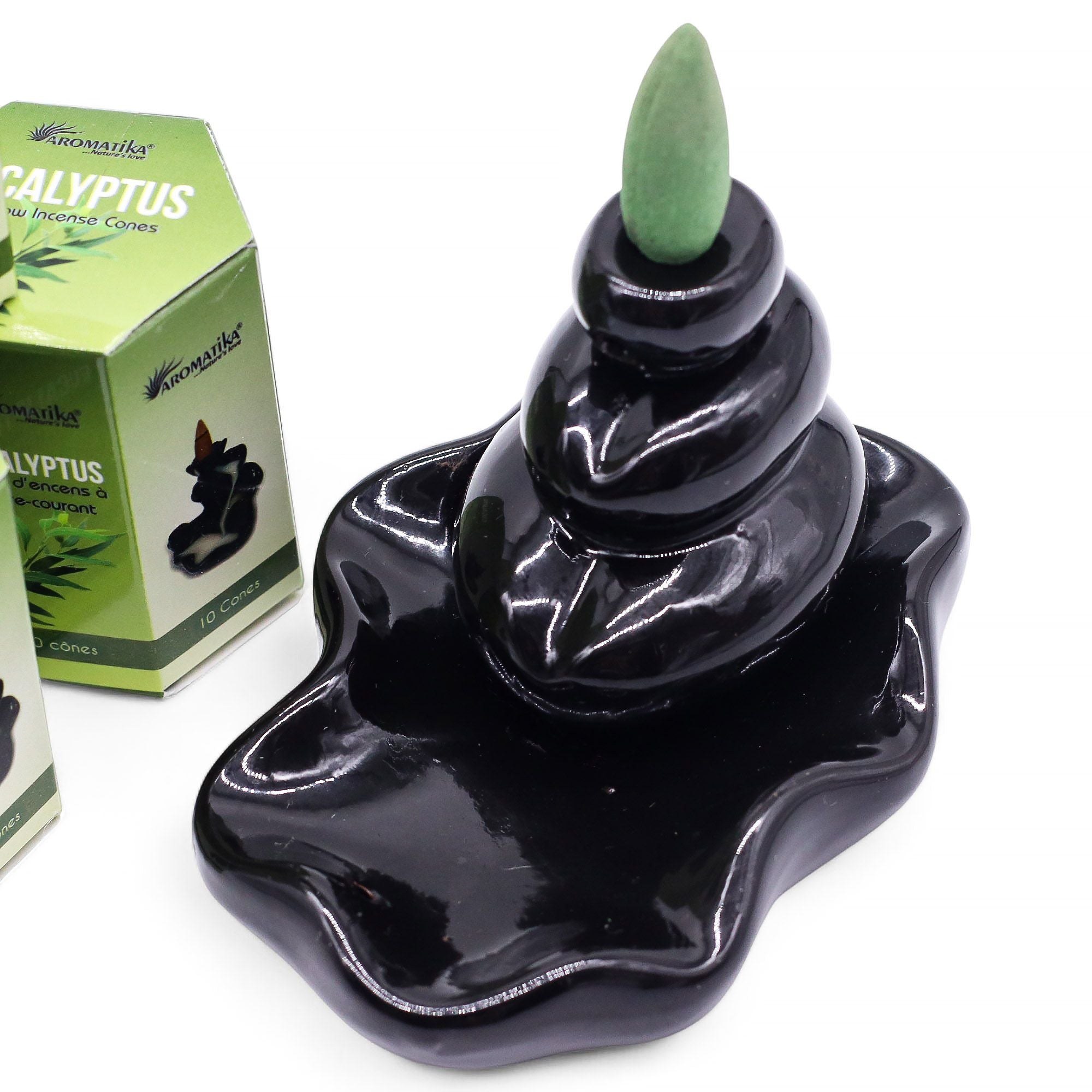 Pack of 10 Masala Backflow Incense - Eucalyptus