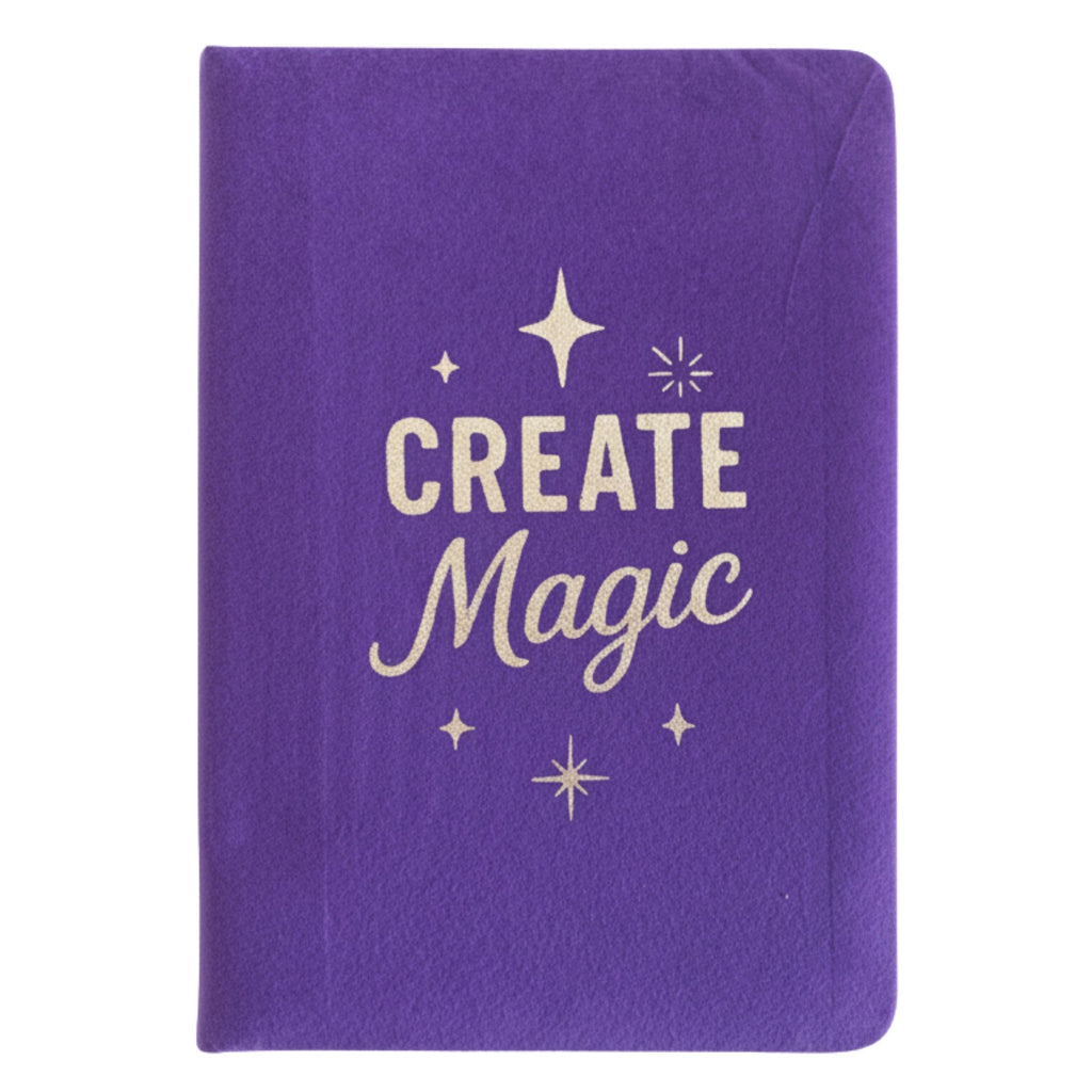 Purple Velvet Notebook - 80 pages - Create Magic