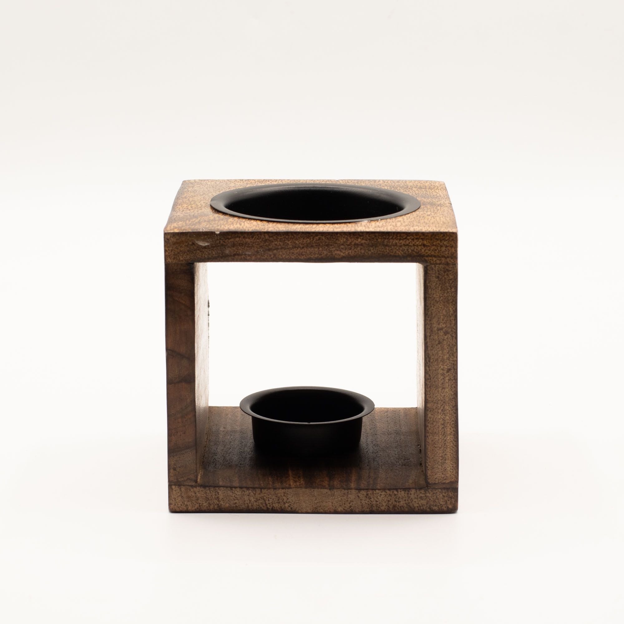 Square Mango Wood Oil Burner  - Elephant