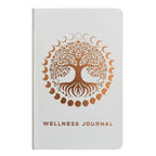 White Wellness Journal - 120 pages - Rose Gold Tree of Life