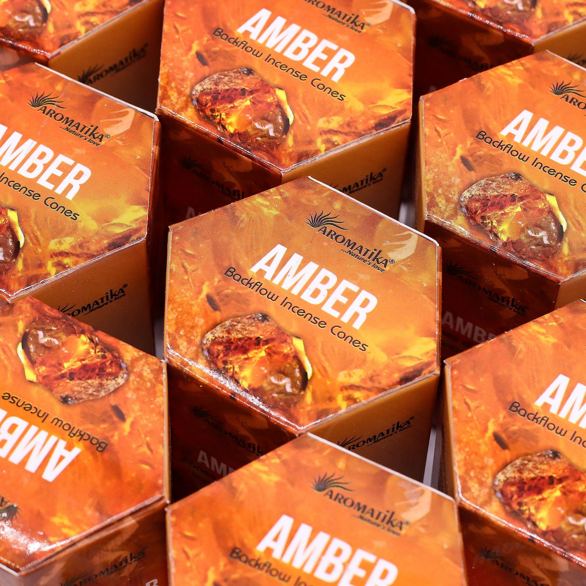 Pack of 10 Masala Backflow Incense - Amber