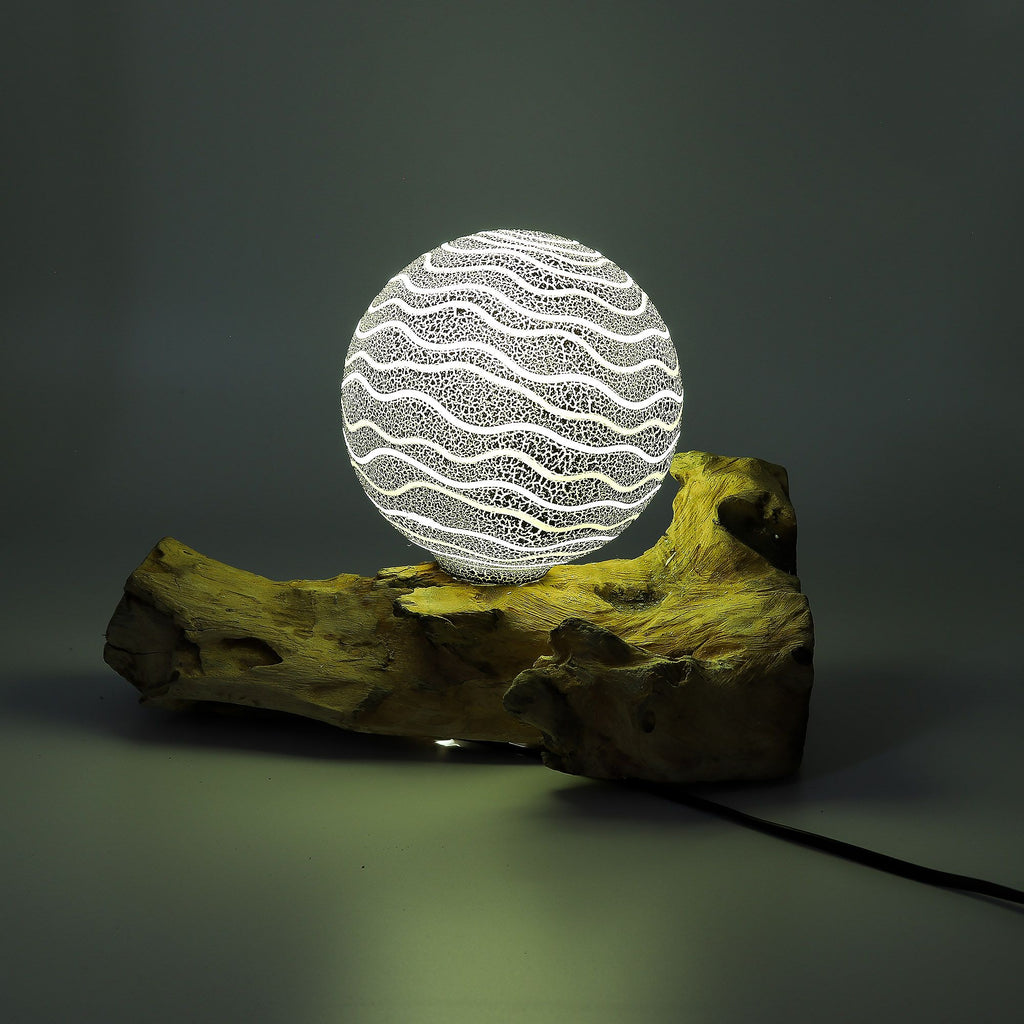 DriftGlow Lamp Grey Luna Shade